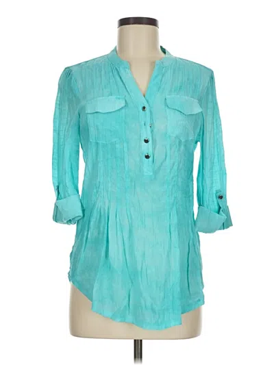 Pre-owned New Directions 3/4 Sleeve Blouse In Teal