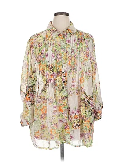 Pre-owned New Directions 3/4 Sleeve Blouse In White