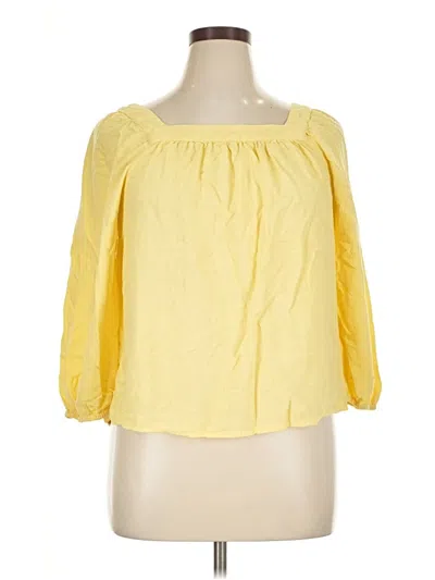 Pre-owned New Directions 3/4 Sleeve Blouse In Yellow
