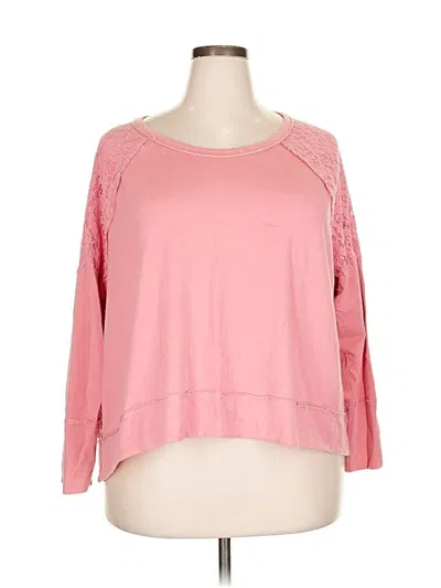 Pre-owned New Directions 3/4 Sleeve T-shirt In Pink