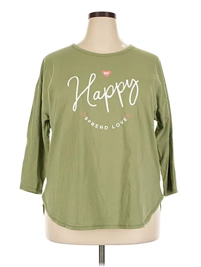Pre-owned New Directions 3/4 Sleeve T-shirt In Green