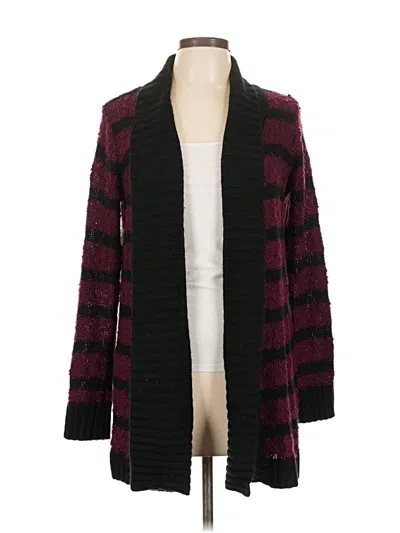 Pre-owned New Directions Cardigan Sweater In Burgundy