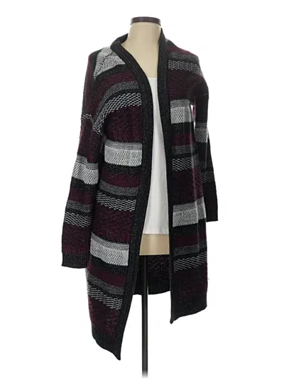 Pre-owned New Directions Cardigan Sweater In Burgundy