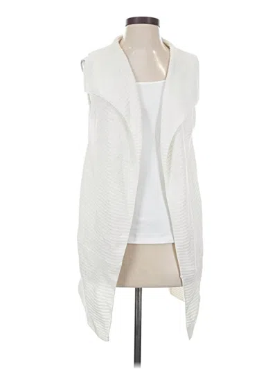 Pre-owned New Directions Cardigan Sweater In White