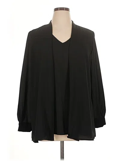 Pre-owned New Directions Long Sleeve Blouse In Black
