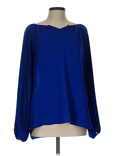 Pre-owned New Directions Long Sleeve Blouse In Blue