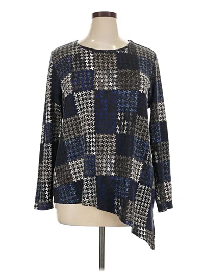Pre-owned New Directions Long Sleeve Blouse In Blue