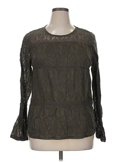Pre-owned New Directions Long Sleeve Blouse In Gray