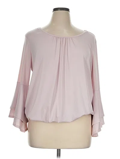 Pre-owned New Directions Long Sleeve Blouse In Pink
