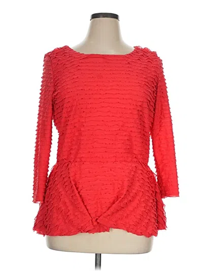 Pre-owned New Directions Long Sleeve Blouse In Red