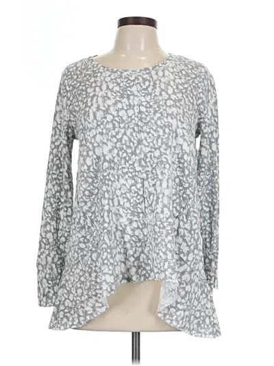 Pre-owned New Directions Long Sleeve Blouse In Silver