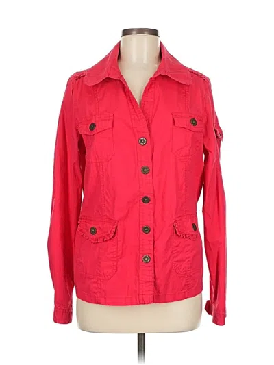 Pre-owned New Directions Long Sleeve Button Down Shirt In Red