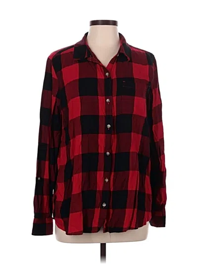 Pre-owned New Directions Long Sleeve Button Down Shirt In Red