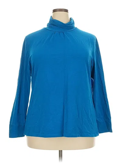 Pre-owned New Directions Long Sleeve Turtleneck In Blue