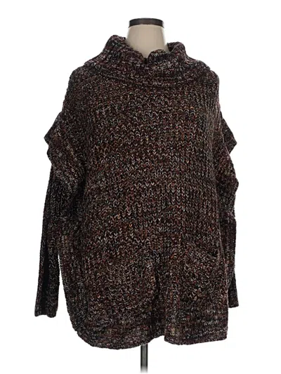Pre-owned New Directions Poncho In Brown
