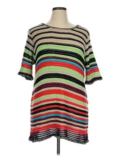 Pre-owned New Directions Poncho In Green