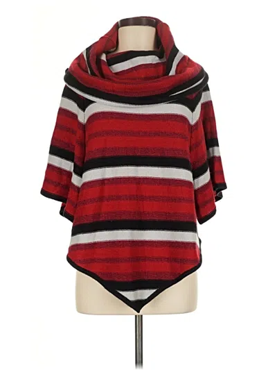 Pre-owned New Directions Poncho In Red