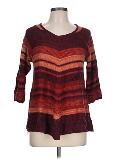 Pre-owned New Directions Pullover Sweater In Burgundy