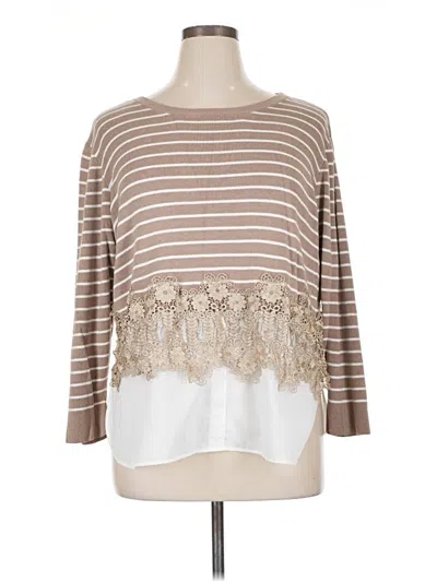 Pre-owned New Directions Pullover Sweater In Tan