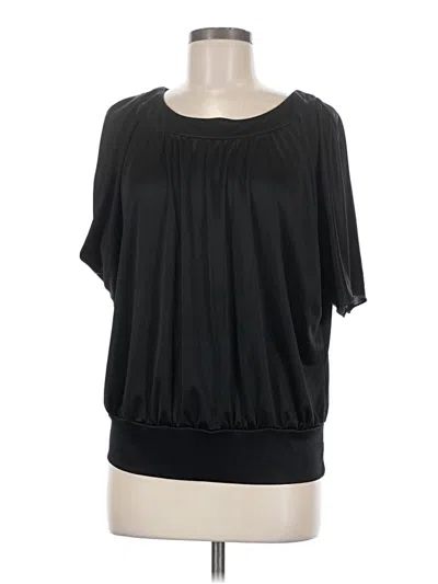 Pre-owned New Directions Short Sleeve Blouse In Black