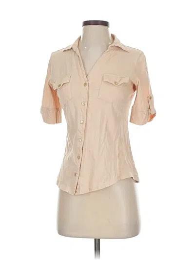 Pre-owned New Directions Short Sleeve Blouse In Brown