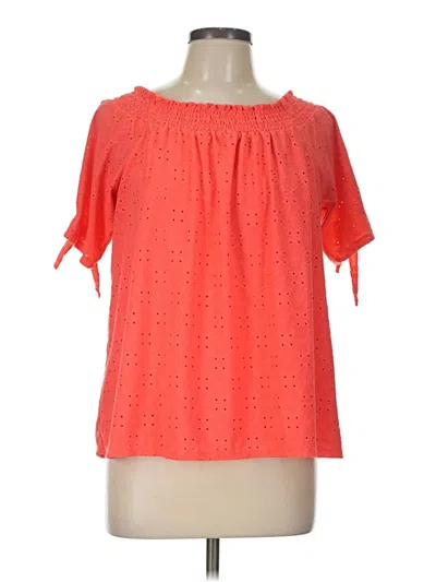 Pre-owned New Directions Short Sleeve Blouse In Orange