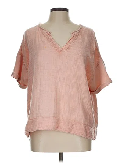 Pre-owned New Directions Short Sleeve Blouse In Pink