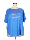 New Directions Short Sleeve T-shirt In Blue