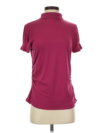 Pre-owned New Directions Short Sleeve Turtleneck In Burgundy