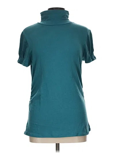 Pre-owned New Directions Short Sleeve Turtleneck In Teal
