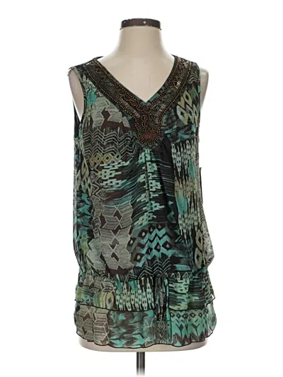 Pre-owned New Directions Sleeveless Blouse In Blue