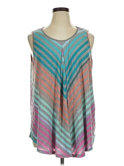 Pre-owned New Directions Sleeveless Blouse In Blue
