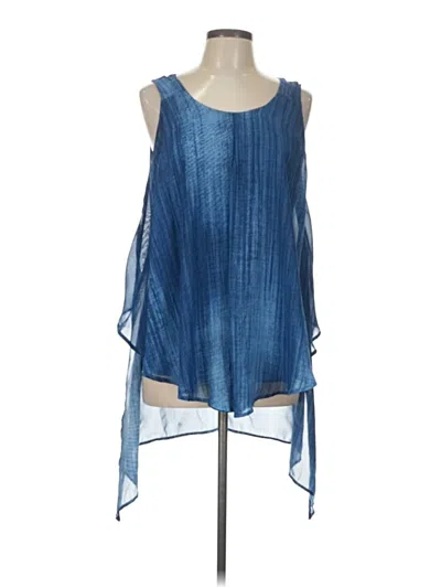 Pre-owned New Directions Sleeveless Blouse In Blue