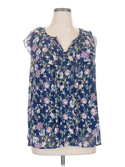 Pre-owned New Directions Sleeveless Blouse In Blue