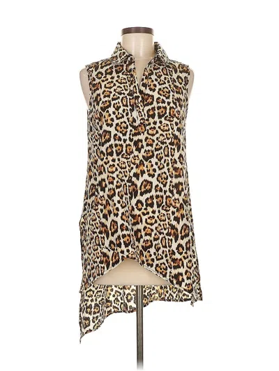 Pre-owned New Directions Sleeveless Blouse In Brown