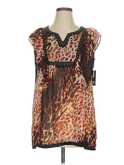 Pre-owned New Directions Sleeveless Blouse In Brown