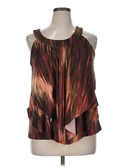Pre-owned New Directions Sleeveless Blouse In Brown