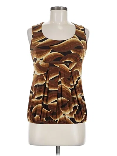 Pre-owned New Directions Sleeveless Blouse In Brown