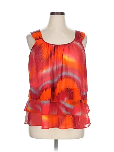Pre-owned New Directions Sleeveless Blouse In Orange