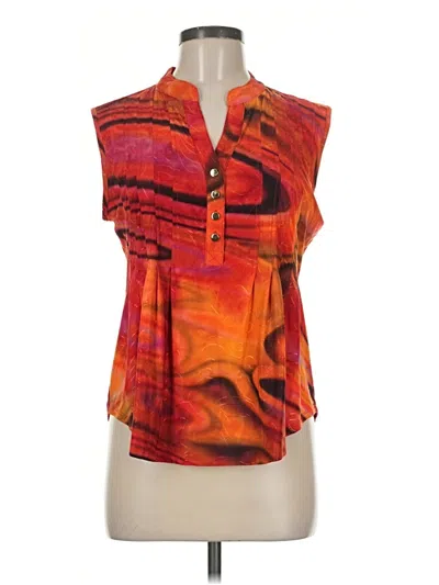 Pre-owned New Directions Sleeveless Blouse In Orange