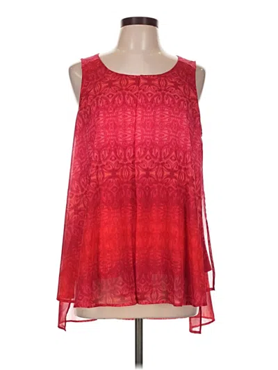 Pre-owned New Directions Sleeveless Blouse In Red