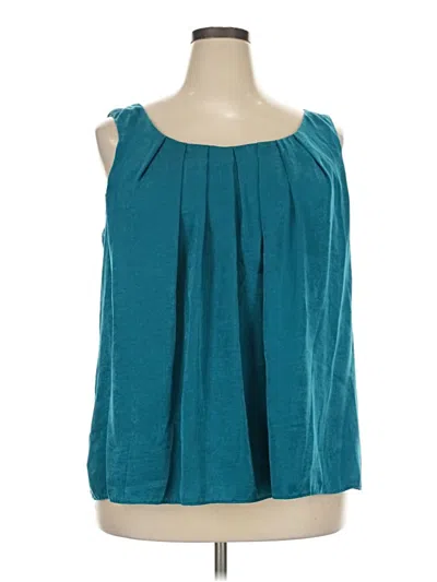 Pre-owned New Directions Sleeveless Blouse In Teal