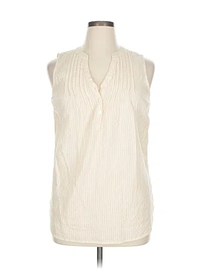 Pre-owned New Directions Sleeveless Blouse In White