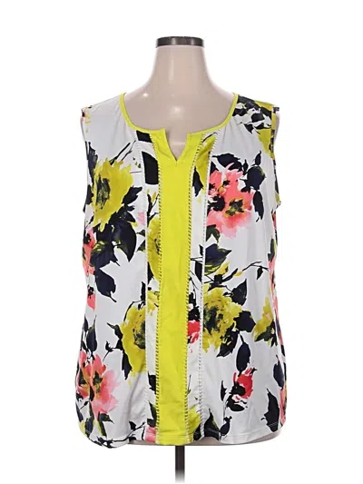 Pre-owned New Directions Sleeveless Blouse In Yellow