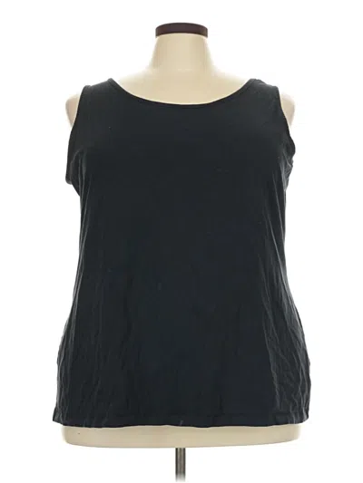 Pre-owned New Directions Sleeveless Top Black Cold Shoulder Neckline Tops