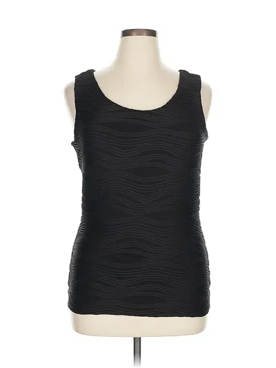 Pre-owned New Directions Sleeveless Top Black Scoop Neck Tops
