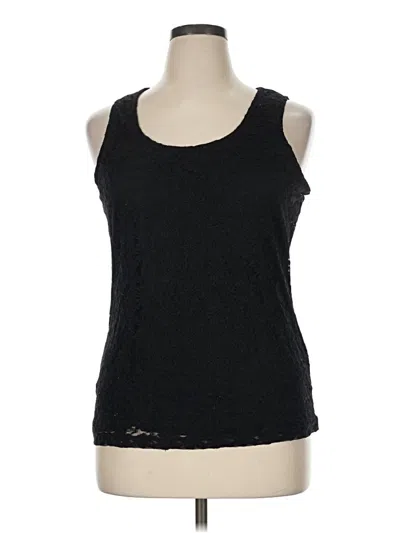 Pre-owned New Directions Sleeveless Top Black Scoop Neck Tops
