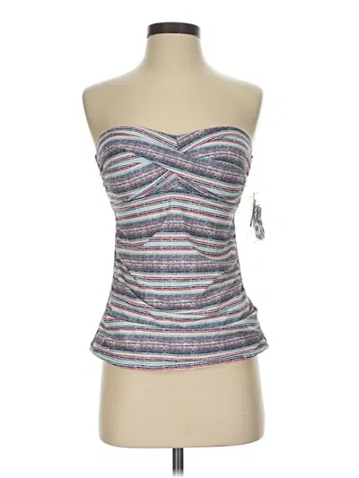 Pre-owned New Directions Sleeveless Top Gray Strapless Neckline Tops