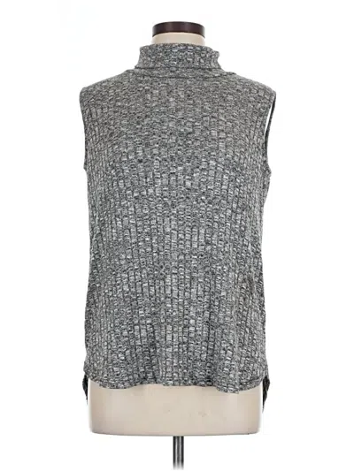 Pre-owned New Directions Sleeveless Top Gray Turtleneck Tops