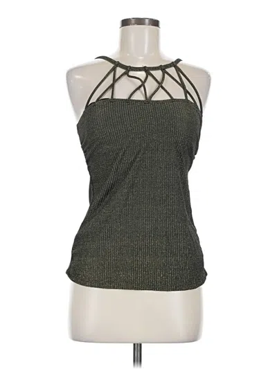 Pre-owned New Directions Sleeveless Top Green Halter Neckline Tops